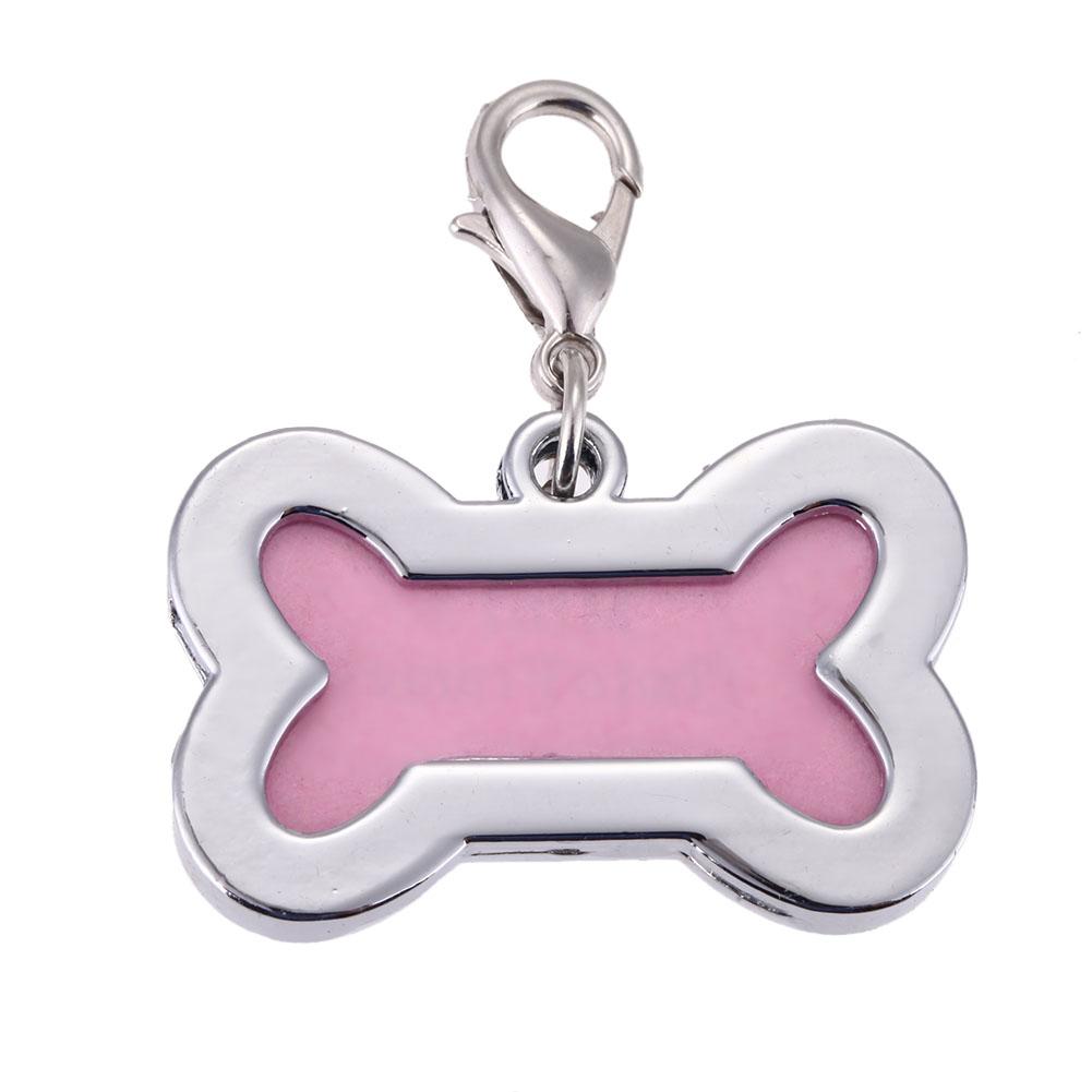 R# Pets Cat Dog ID Tags Индивидуальные персонализированные косточки в форме сплава Кристалл Бирка