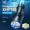 Diving Torch Powerful XHP160 LED Flashlight Amphibious Light Portable Lamp 900000LM Lantern Scuba Professional Diving Flashlight