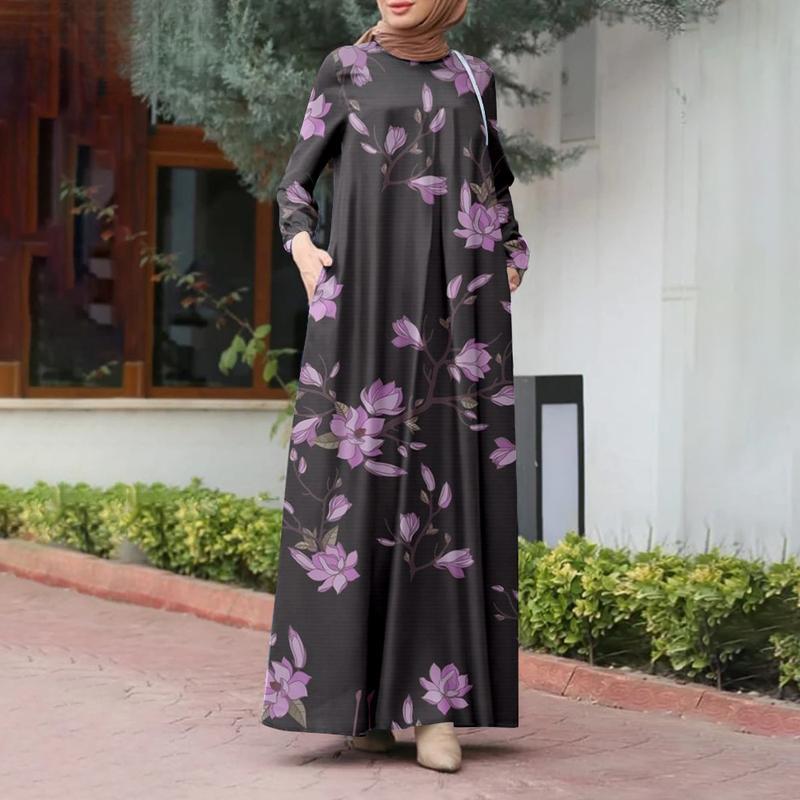 Мусульманская женская одежда, повседневный свободный стиль, подходит для Рамадана, дизайн с длинным рукавом, подходит для путешествий и ежедневной молитвенной одежды