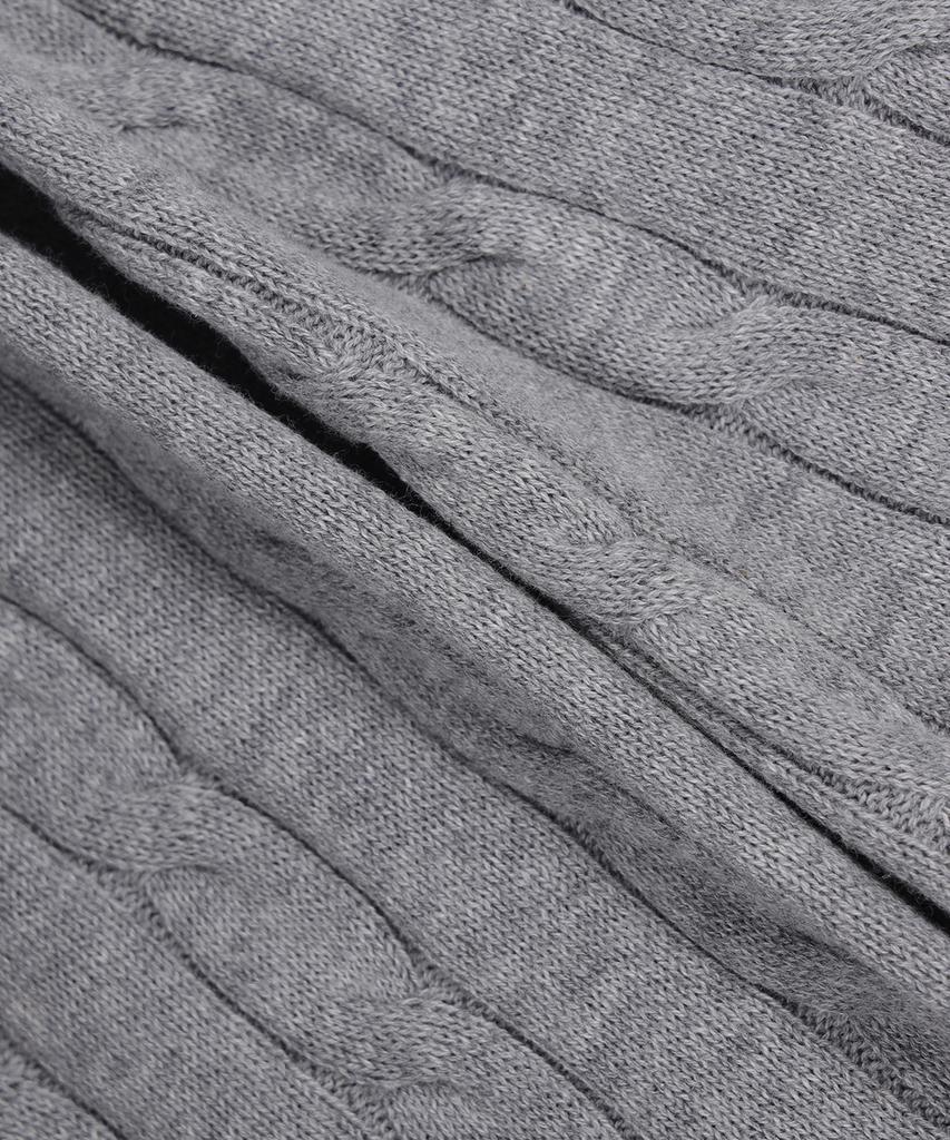 BROOKS BROTHERS Хлопковый свитер-поло с косами, с коротким рукавом (серый) (Bbwtmo204Awfm)