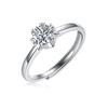 S925 Set With 0.5ct-3ct Moissanite Snow Star Theme Creative Women's Ring