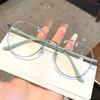 Glasses Ultralight Alloy Frame Plain Men Women Anti Blue Light Glasses Party Decorate Eyeglasses Glasses