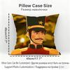 Nutcracker Cartoon Cushion Cover Household Decoration Linen Sofa Cushion Cover: Skin-Friendly & Breathable With Invisible Zipper