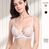 French Lace Push-Up Bra for Big Busts - Anti-Sagging, Thin Strap, Sexy Summer Design