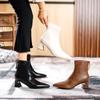 Spring/ Autumn Short Boots High Heel British Style 2025 New Women's Boots Medium Tube Pointed Boots Thick Heel Shoes