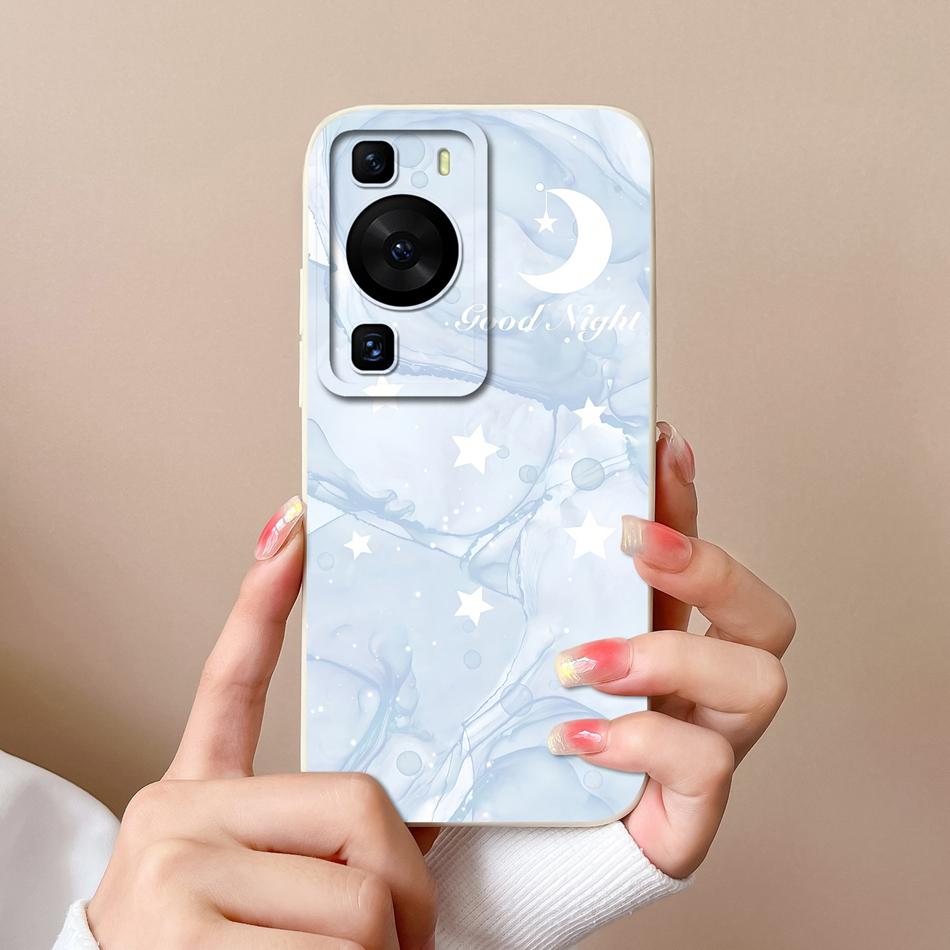 For Huawei P60 Pro Art Phone Case Cute Design Soft Liquid Silicone Back Cover For HuaweiP60 P 60 Anti Drop Durable Bumper Funda
