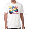 Футболка в винтажном стиле с флагом Венесуэлы, повседневная модная уличная одежда, хип-хоп, с коротким рукавом, мужская, дышащая, комфортная, унисекс
