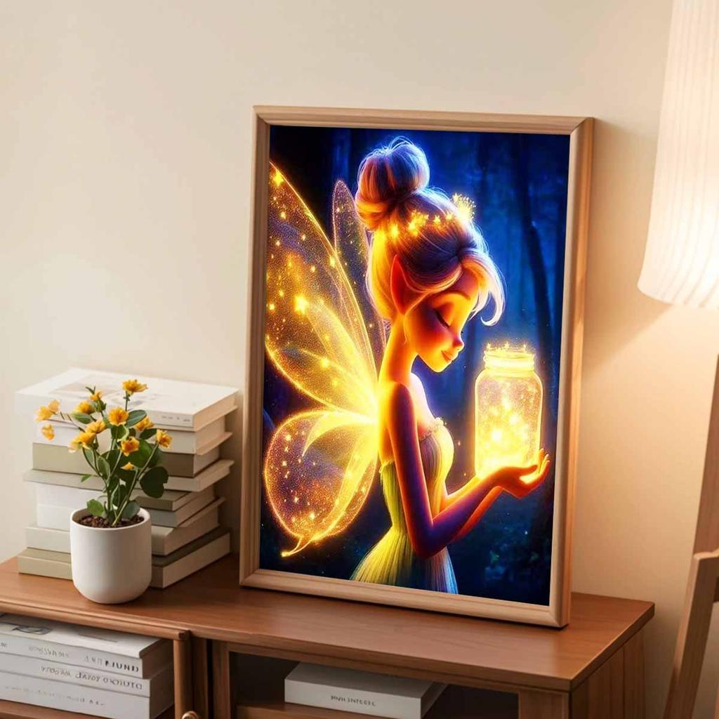 Полная круглая алмазная живопись Искусство феи цветов Стразовая картина Мозаика Сделай сам 5D Вышивка крестом Домашнее украшение