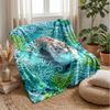White Tiger in Flowers Theme blanket Lightweight Warm Flannel Blanket Decorative Throw Blanket for Home Decoration