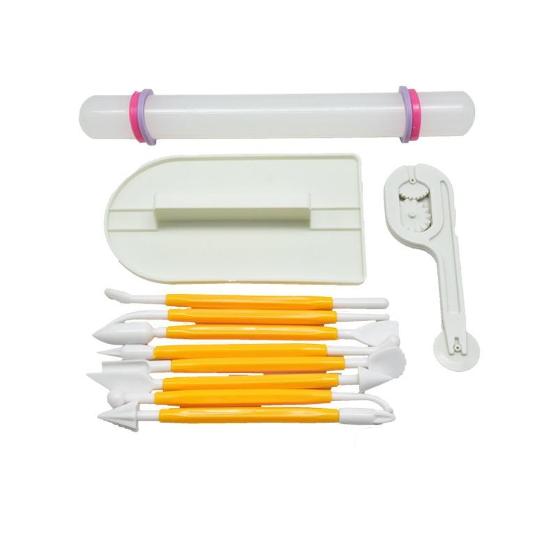 Набор кухонных инструментов для выпечки, 11 шт./набор, Форма для мастики, торта, печенья, Модель скалки