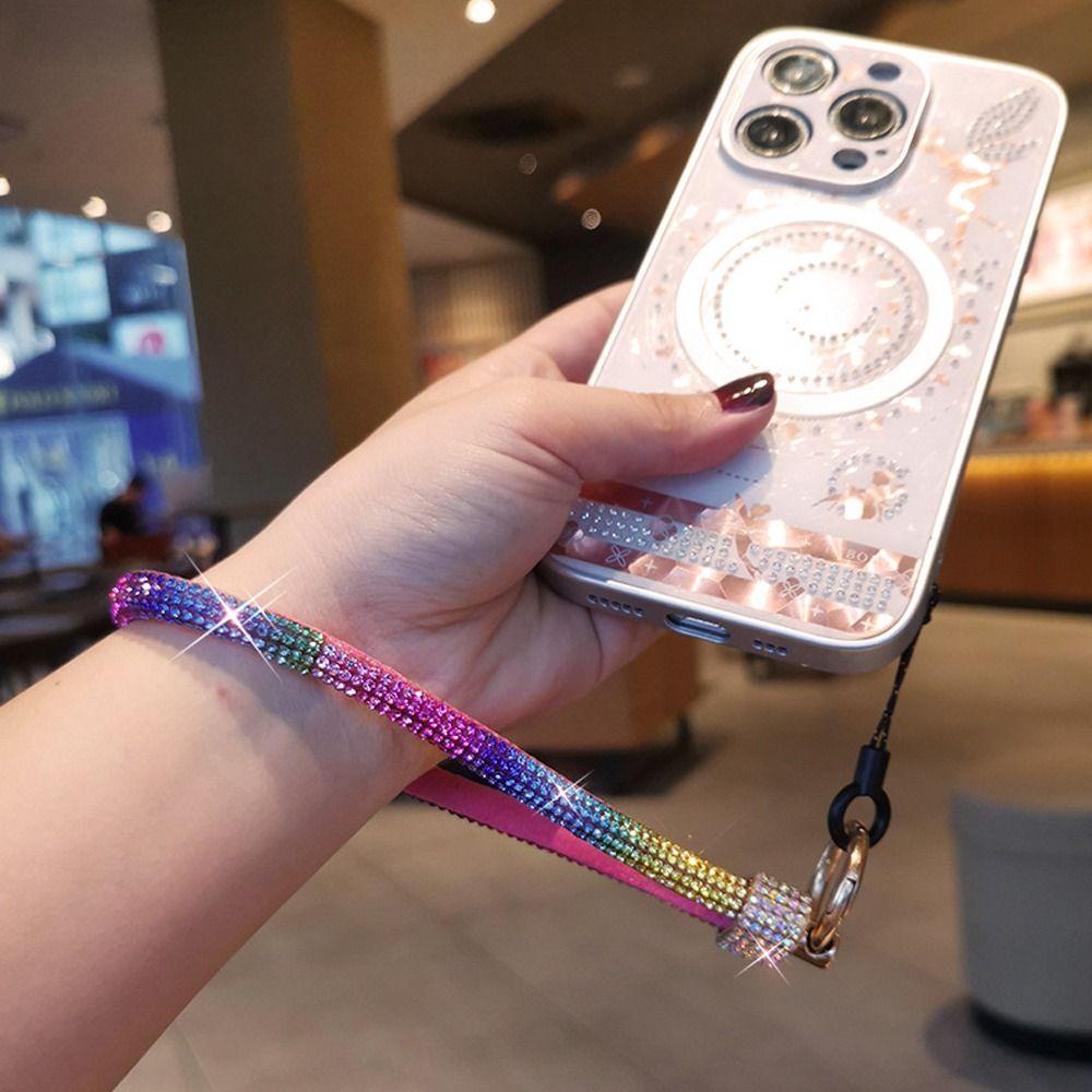 Bling Bling Rhinestone Phone Lanyard Keychain Wrist Straps Luxury Hanging Cord  Phone Accessories