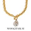 MamacitaSlay Набор из нержавеющей стали 316L с подвеской неправильной формы, ожерельем, браслетом и серьгами для женского шарма, водонепроницаемый циркониевый набор, подарок