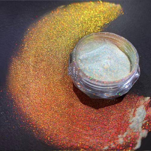 Многоцветные хамелеоновые тени для век, пудра, блестки для ногтей, Aurora Neon Rainbow Pigment, хромированная пудра, переливающиеся тени для век, декор для ногтей