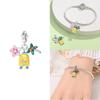 Charms 925 Silver Pink High Heels Girl's Suitcase Airplane Bag Beads Fit Bracelet Delicate Women Diy Holiday Gift