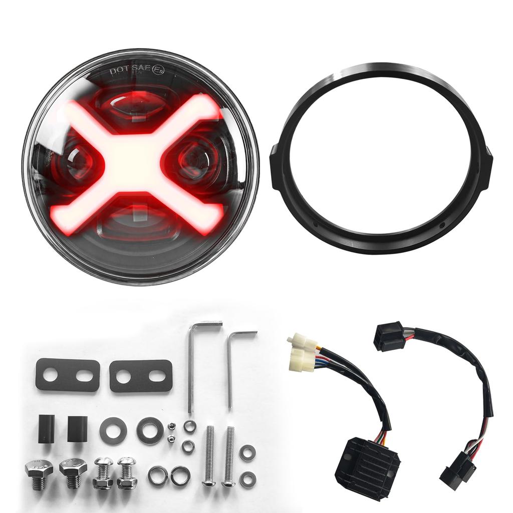 Vancroser Cross Cab CC110 Светодиодная фара для мотоцикла с ДХО, переключение ближнего/дальнего света /24В IP68