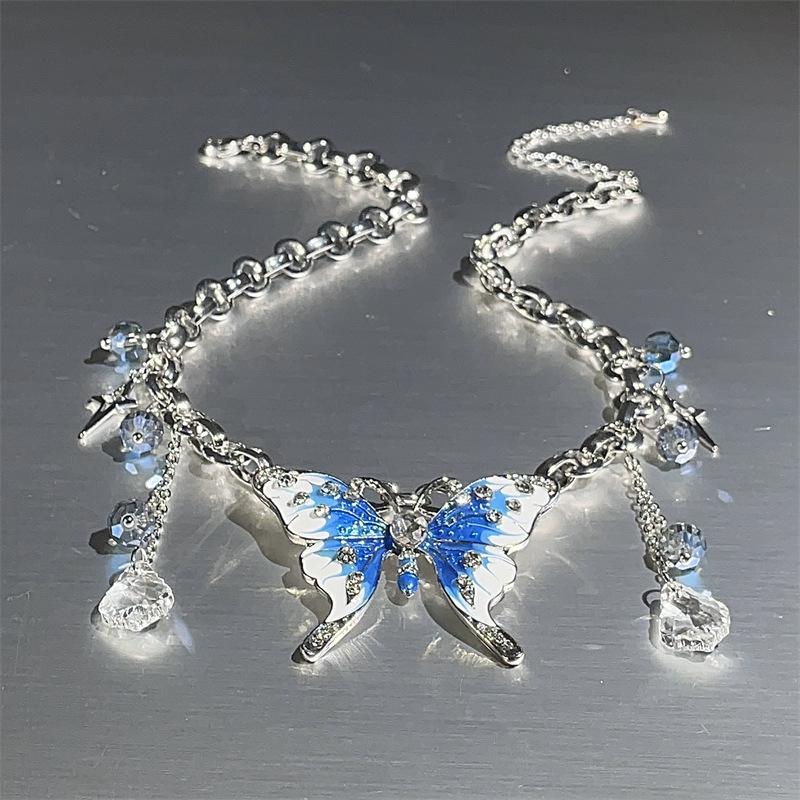 Ожерелье на ключицу «Фиолетовая бабочка» — Элегантный женский чокер с роскошным дизайном, издание 2025 года