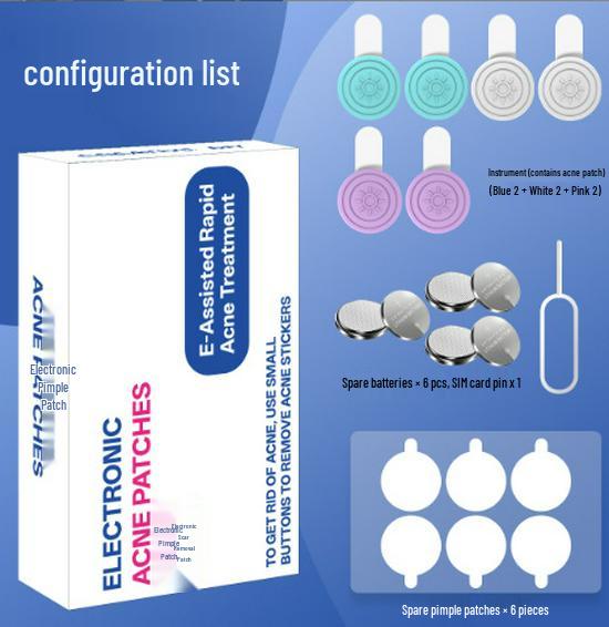 Portable Electronic Pimple Patch with Red/Blue Light Therapy for Rapid Acne Shrinking and Scar Fading