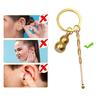 Креативная латунная чистка для ушей с брелками, набор ложек для ушей в форме плоской тыквы, подвеска-брелок, шармы, инструмент для удаления ушной серы, ухочистка для чистки