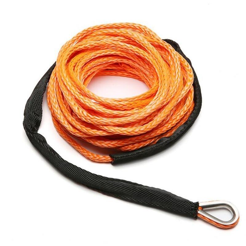 5800lbs 12 Strand String 5mmx15m Truck Boat Emergency Replacement Car Outdoor Accessories Synthetic Winch Rope Cable ATV UTV