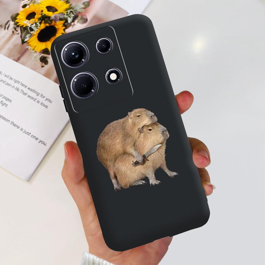 For Infinix Note 30i Case Stylish Flower Black TPU Shockproof Bumper For Infinix Note 30 Pro X678B Phone Cover Note 30 5G Fundas