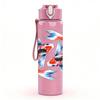 1PC Koi Fish Oriental Water Art Print 750ml Color Plastic Sports Water Bottle Leakproof Flip Straw Lid Suitable for Sports Office Home Use