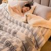 Autumn and Winter Double-layer Blanket Quilt Thickening Sheet Coral Fleece Blanket Bedroom Flannel Sofa Cover Blanket