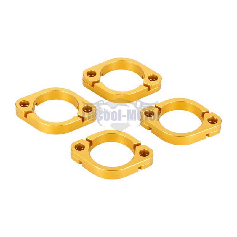 Exhaust Muffler Flange Split Clamps For Kawasaki ZG1000 Concours 1986-2006 ZX1100 GPZ1100 1986-2001 Gold Silver 18069-1122
