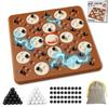HMshuo Magnetic Ball Gomoku Educational Toy Renzu Board Game Competitive Game Brain Training Toy Table Game Brown Ages 6+