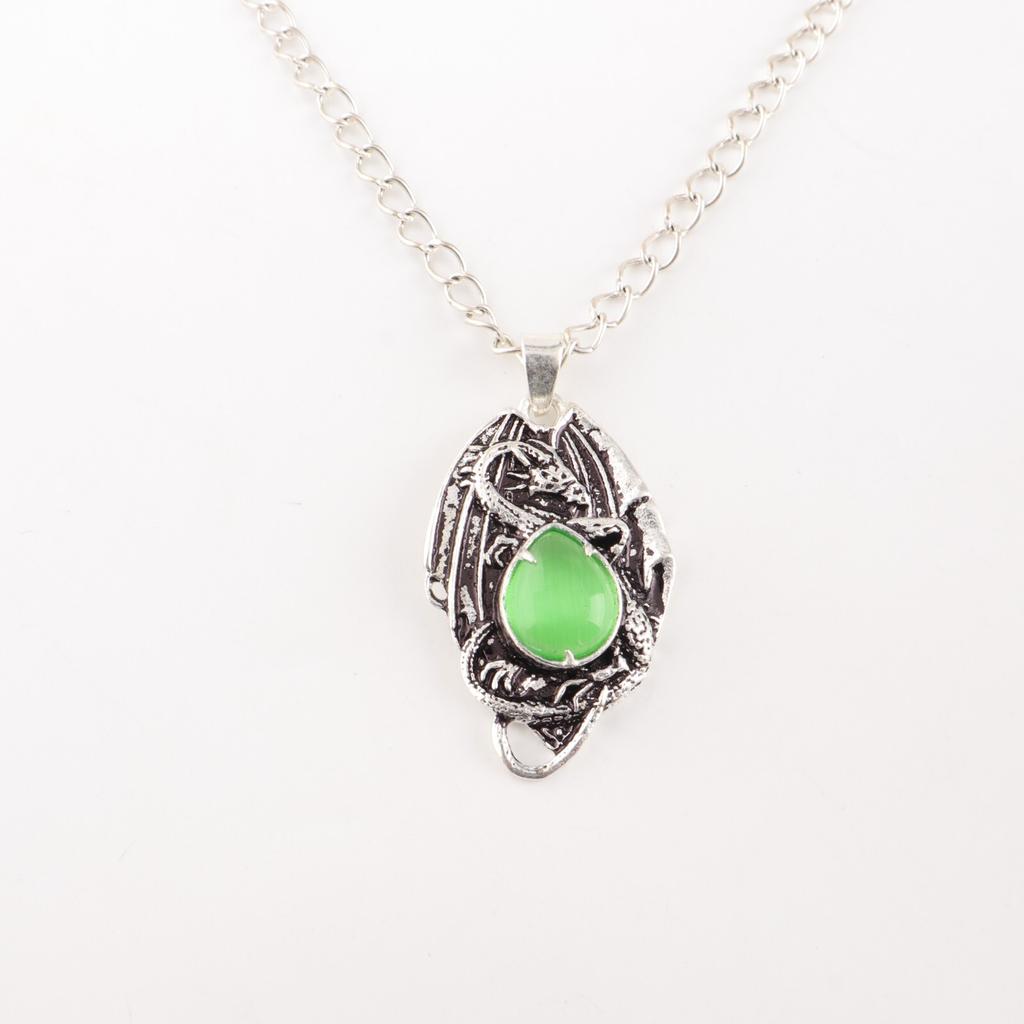 Natural Green Cat's Eye Gemstone 925 Stamped Silver Handmade Girls Pendant 1.55" CP-9-40