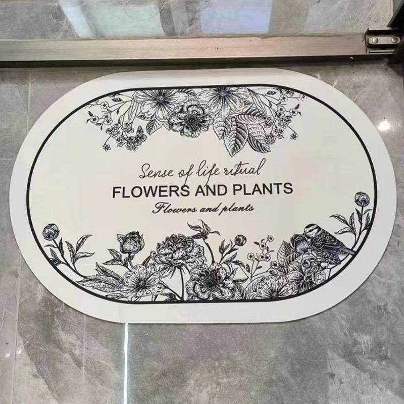 1 шт. Современный простой легкий роскошный коврик для ванной комнаты, нескользящий, впитывающий, коврик для туалета, двери туалета, грязевпитывающий, быстросохнущий коврик