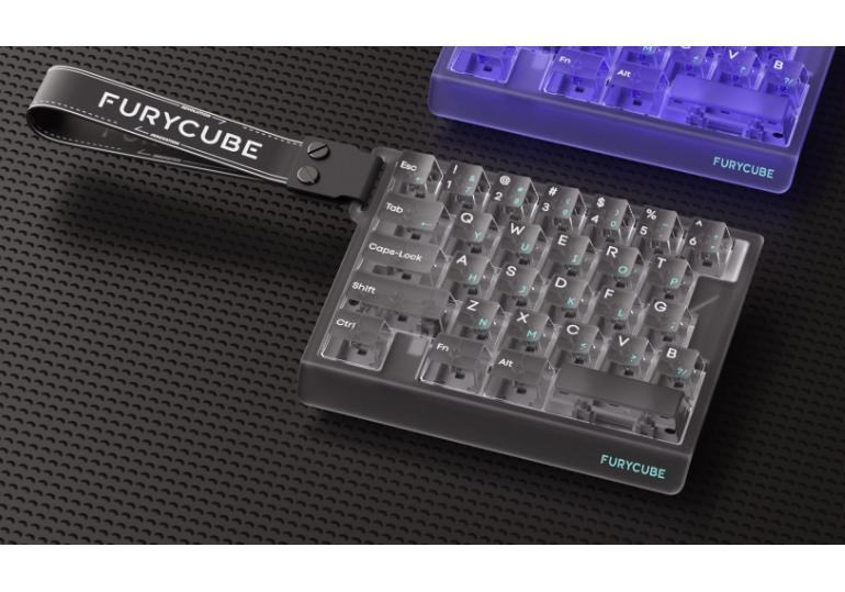 FURYCUBE M30HE Магнитный переключатель Механическая клавиатура Одноручная Проводная 0,1 мс 0,01 мм RT 8K Пользовательская RGB Горячая замена Киберспорт Игровая