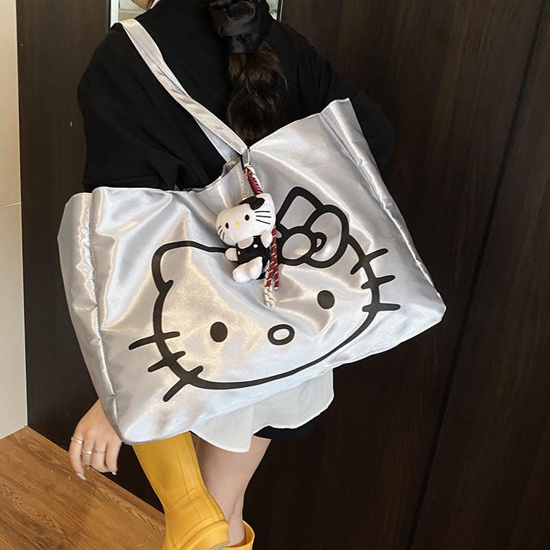 Большая сумка в стиле Hello Kitty из ПУ-материала для повседневного использования и студенческой моды