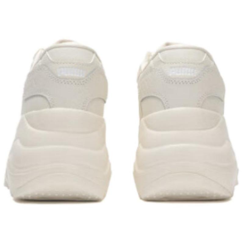 PUMA Pulsar Wedge Wns Furry Women Stylish Versatile Wear-resistant Low Platform Dad Sneakers White 400977-01