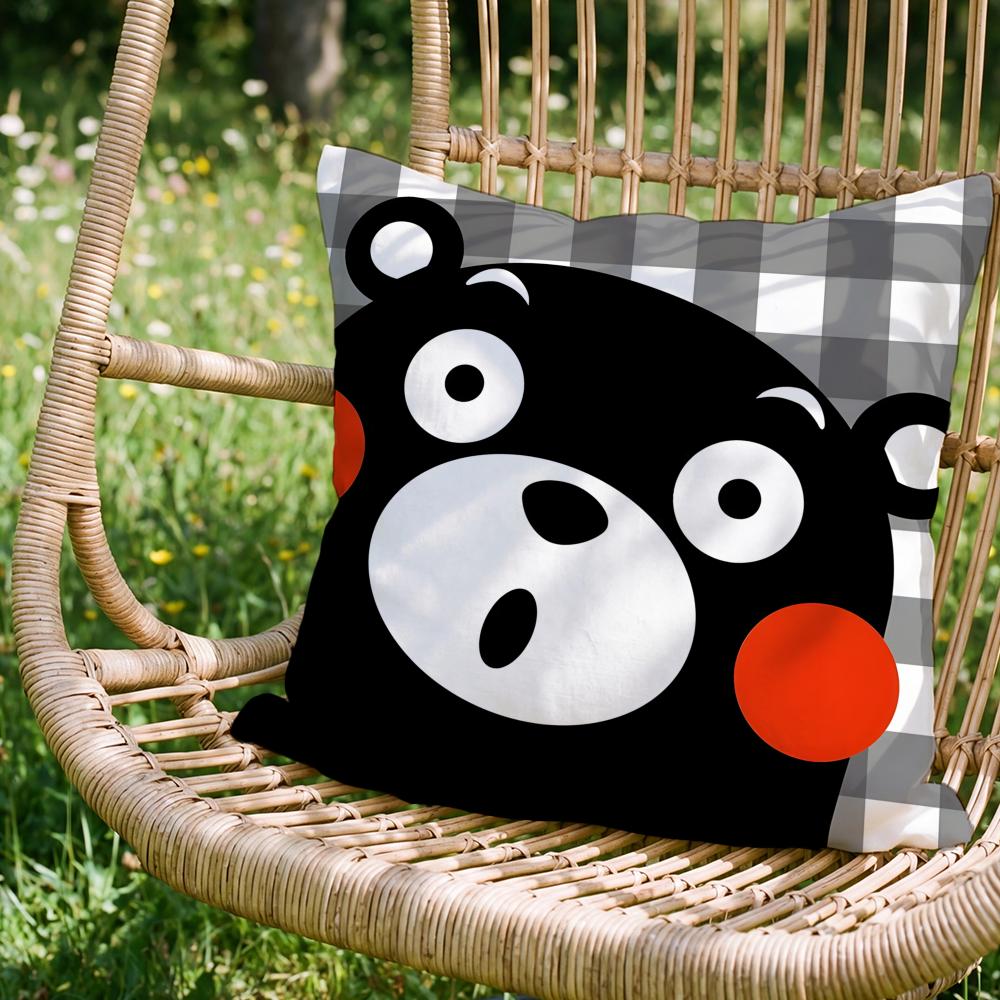 Hot KKumamoner Cushion Cover Versatile DoubleSided Pillow Case Fit for Sofa Bed Car Daily Decor