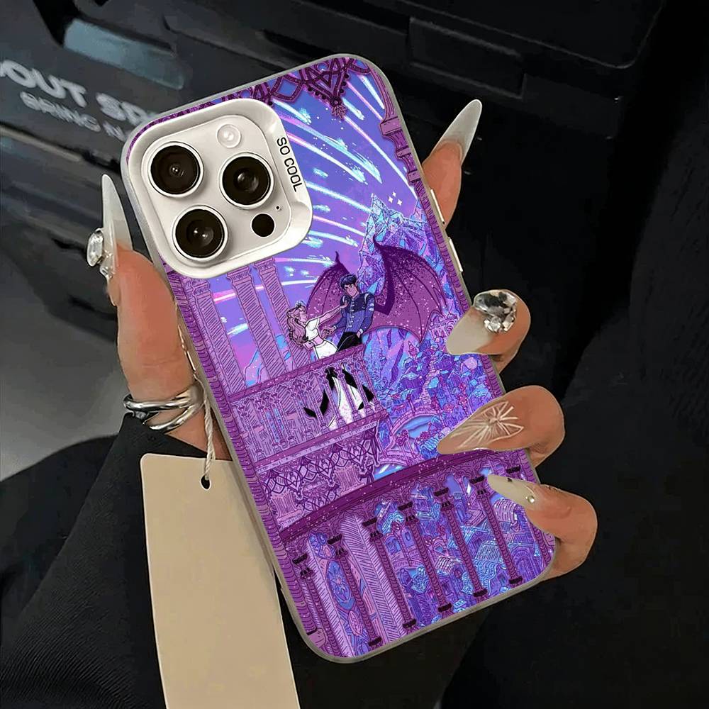 A-Acotar Двор тумана и ярости Чехол для телефона Для iPhone 11 12 13 14 15 16 Pro Max Plus белый Серебристый Чехол для телефона