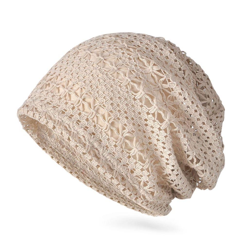 Цветы Вязаная Шапка Ажурный Солнцезащитный Козырек Дышащая Летняя Беретка Шапка Женская