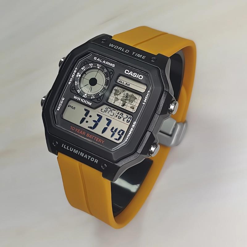 Casio Унисекс ПОДРОСТКОВЫЕ 44мм Черные Часы AE-1200WH-1A(Watch3--)