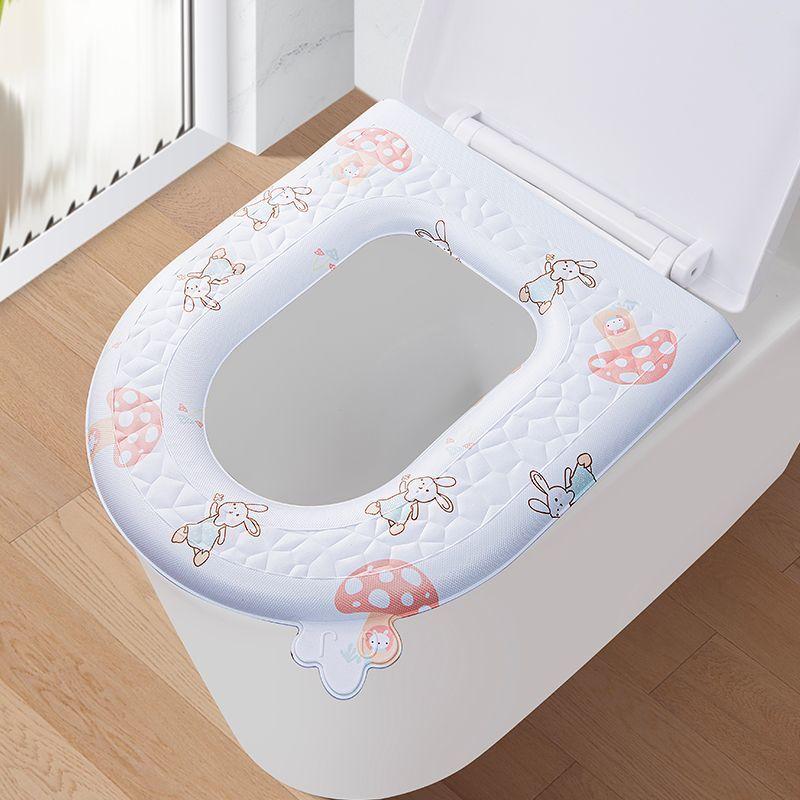 Водонепроницаемый коврик для унитаза с ручкой из мультяшного ЭВА, универсальная подушка для унитаза, моющаяся, устойчивая к пятнам