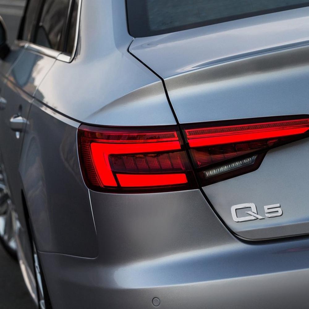 ABS Car Body Rear Trunk Stickers Q3 Q5 Q7 A4L A6L A8L Emblem Auto Tail Badge Replacement Decals for Q1 A4 B8 A3 8P A6 C7 8V TT