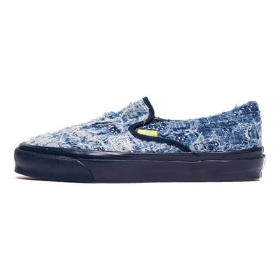 FDMTL x OG Classic Slip-On LX Поношенный индиго Унисекс Кроссовки Синие VN0A45JK5WP