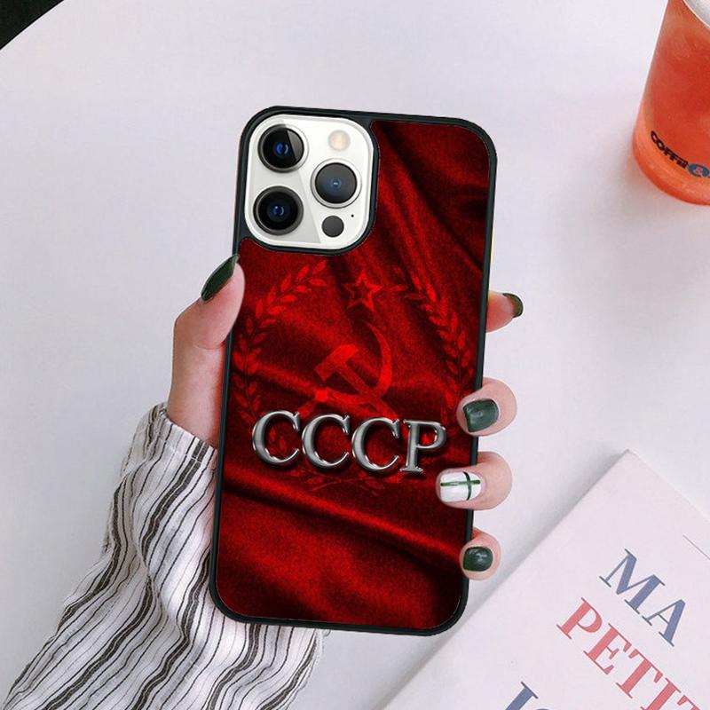 CCCP Soviet Union Russia Phone Case For iPhone 17 Air 14 13 12 16Pro Max 15 Plus Max Cover Shell coque