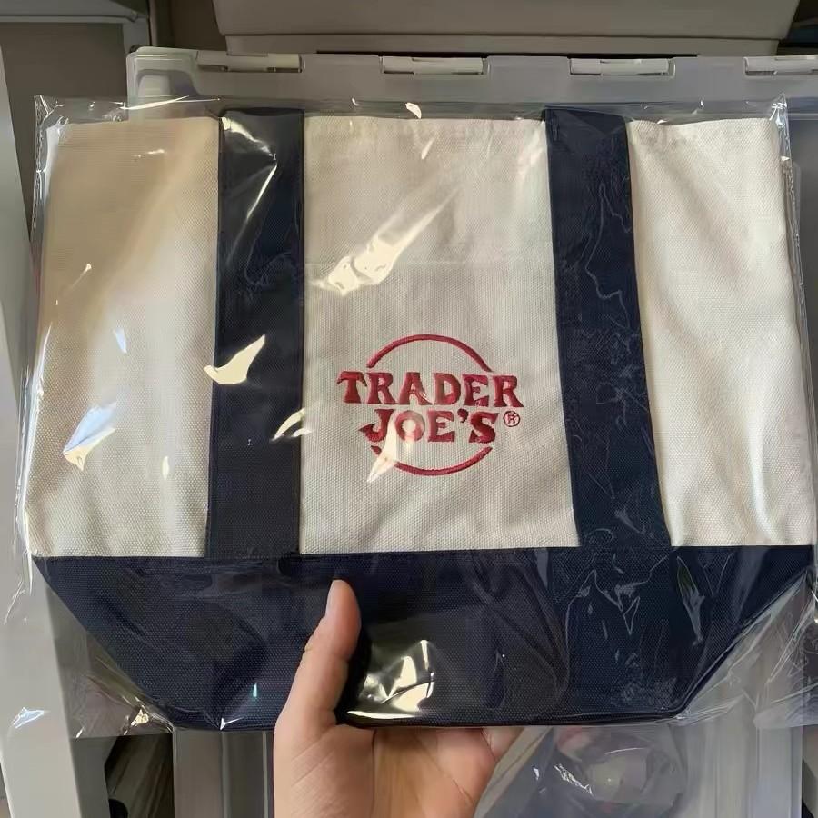 Мини-сумка-тоут Trader Joes, холщовая, экологичная, большая вместимость, для покупок и повседневного использования
