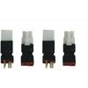 LinsyRC 2pcs Deans Style T-Plug Male Connector To Tamiya Female Connector and 2pcs Deans Style T-Plug Female Connector To Tamiya Male Connector