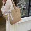 Holiday Straw Bag Lace Woven Bag Large Capacity Tote Bag Women's Spring and Summer New Seaside Shoulder Bag Summer Beach Tote Handbag