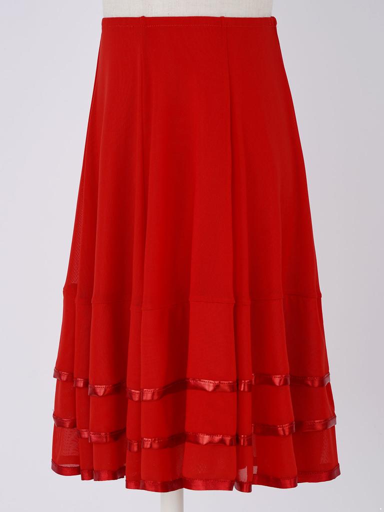 Девочки Эластичный Пояс Многоярусная Танцевальная Юбка Полосатая Сетка Однотонный Дизайн Стильная Юбка для Практики