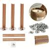 10pcs Wooden Candle Wicks with Metal Clip Bases Frame Designed for Making Soy Wax Candles Natural Wood DIY Aromatherapy Supplies