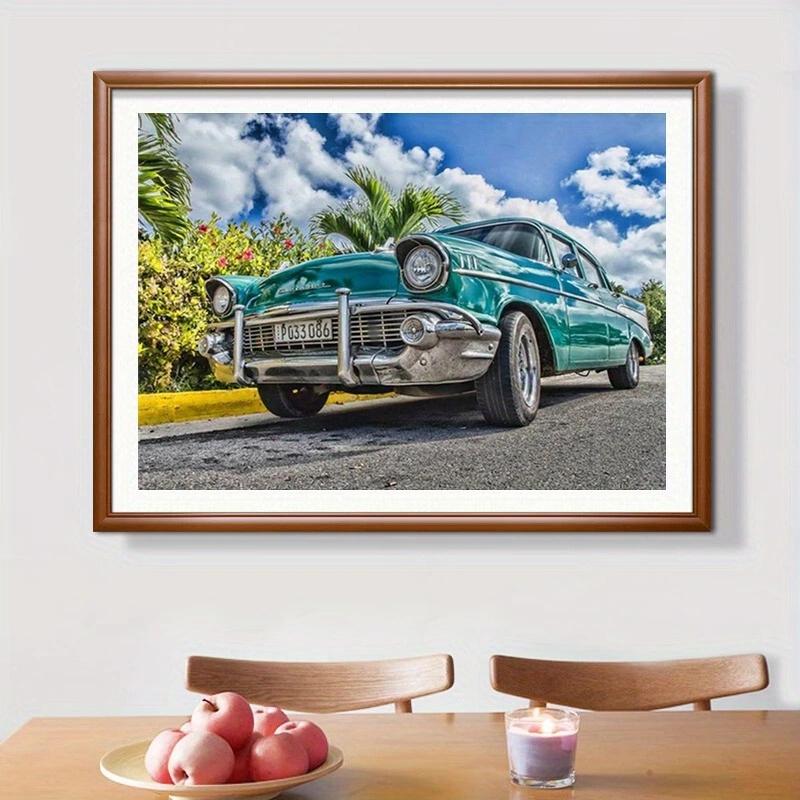 5D DIY горный хрусталь без рамы алмазная живопись 1 шт. 11,8x15,7 дюймов, ретро-автомобили узор мозаика горный хрусталь набор алмазов, набор алмазных картин