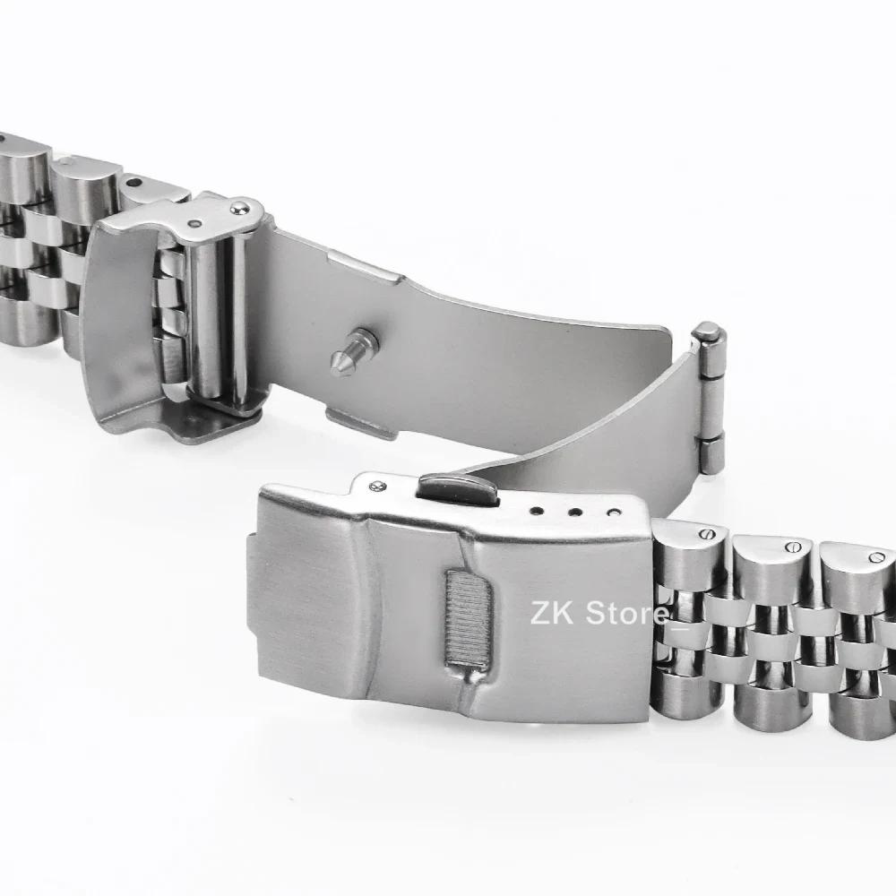 Прочный ремешок из нержавеющей стали для Seiko SKX для браслета Jubilee с изогнутым концом, мужские аксессуары для часов 18 мм 19 мм 20 мм 21 мм 22 мм 24 мм