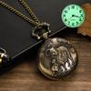 Карманные часы Hollow Retro Flip 12 Зодиаков Большие Креативные Студенческие Часы для Мужчин и Женщин Большой Циферблат Светящиеся Хуай