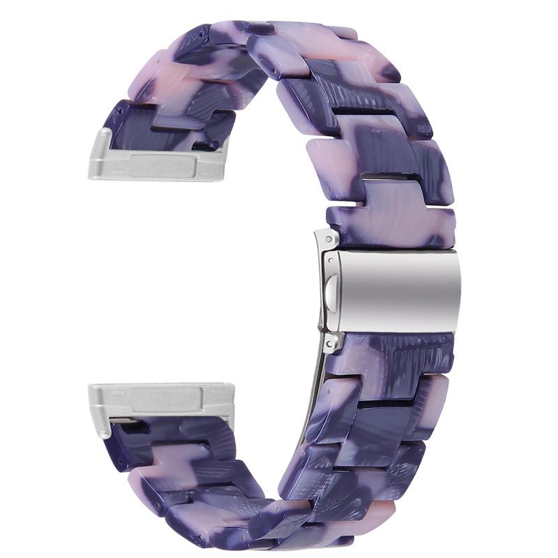 Resin Band for Fitbit Versa 4/Sense 2,20mm Lightweight Watch Strap Bracelet with Stainless Steel Buckle